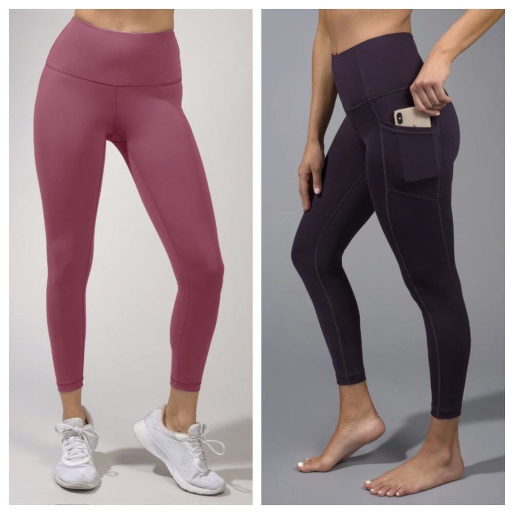 Bundle of 2 Yogalicious Women's Lux High Waist Cropped/Ankle Leggings Size M